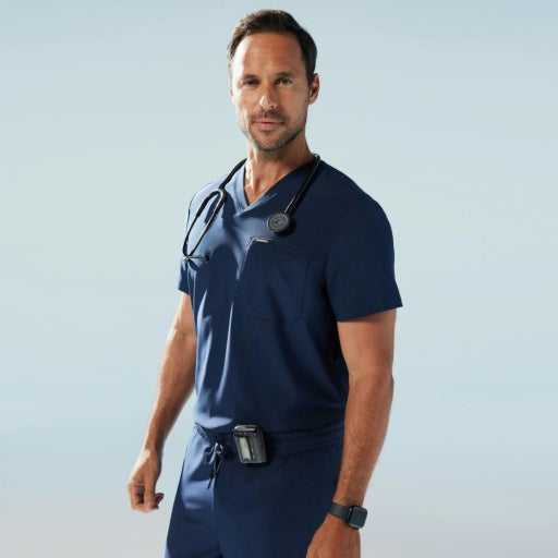ULTRAlite M10004 Men's Holmes 1-Pocket Scrub Top Midnight Navy
