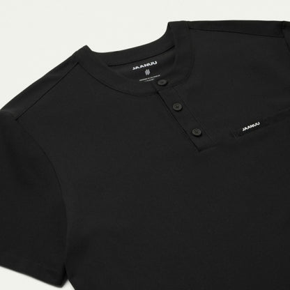 ULTRAlast M10003 Men's Reeve Henley Scrub Top Black