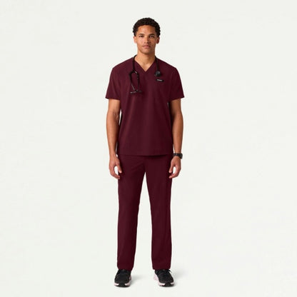 ULTRAlast M20023 Men's Rhodes 7-Pocket Scrub Pants Burgundy