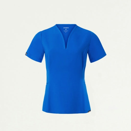 ULTRAlast W10003 Women's Calix Fit & Flare Scrub Top Royal Blue