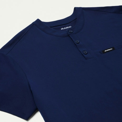 ULTRAlast M10003 Men's Reeve Henley Scrub Top Midnight Navy