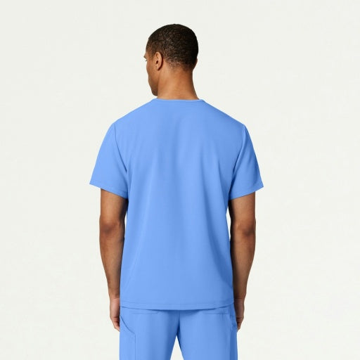 ULTRAlast M10002 Men's Platt 3-Pocket Scrub Top Ceil Blue