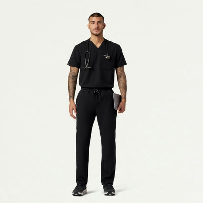 ULTRAlast M20001 Men's Rhodes Straight-Leg Scrub Pants Black