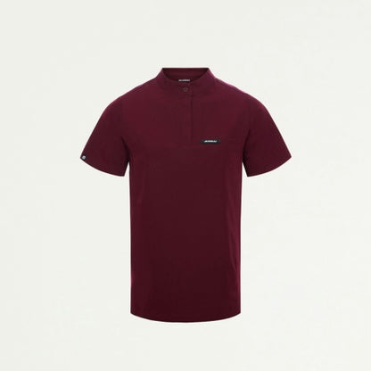 ULTRAlast W10006 Women's Savi Stand-Collar Scrub Top Burgundy