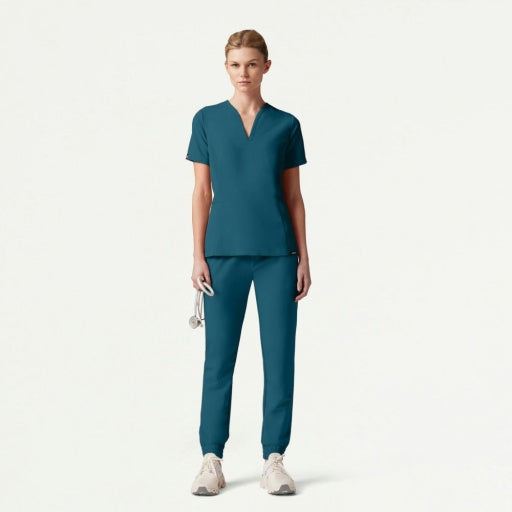 ULTRAlast W20009 Women's Jace Skinny On-The-Go Scrub Joggers Caribbean Blue