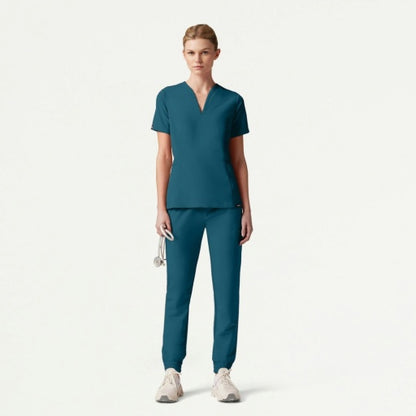 ULTRAlast W20009 Women's Jace Skinny On-The-Go Scrub Joggers Caribbean Blue