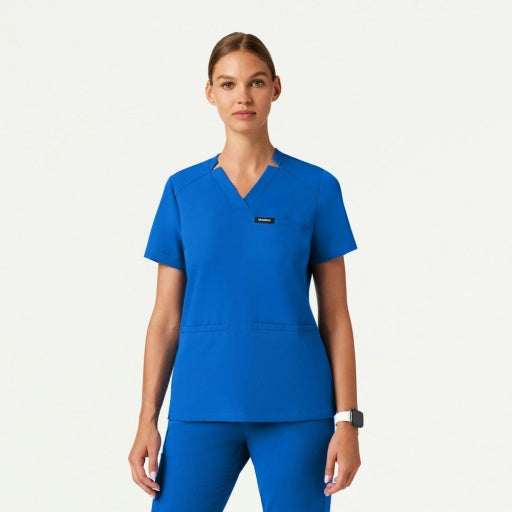 ULTRAlast W10015 Women's Helia Slim Notched V-Neck Scrub Top Royal Blue