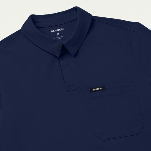 ULTRAlast M10005 Men's Calderon Polo Scrub Top Midnight Navy