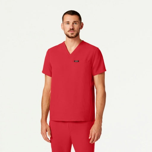 ULTRAlast M10002 Men's Platt 3-Pocket Scrub Top Brilliant Red