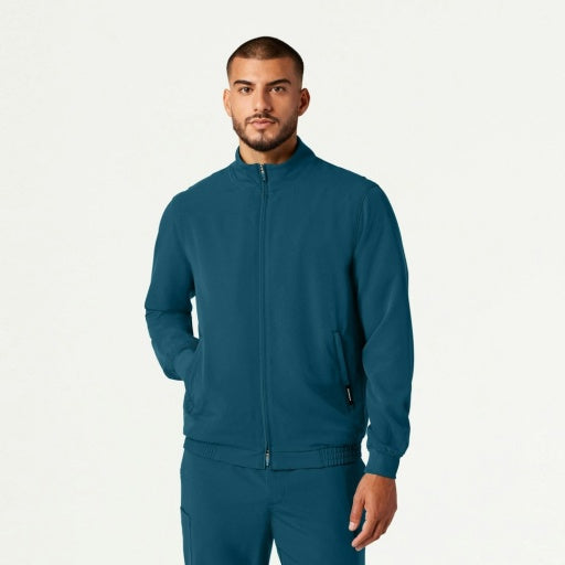 ULTRAlast M60001 Men's Wolfe 6-Pocket Scrub Jacket Caribbean Blue