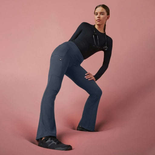 ULTRAsoft W40005 Women's Perri Yoga Scrub Pants Carbon Gray