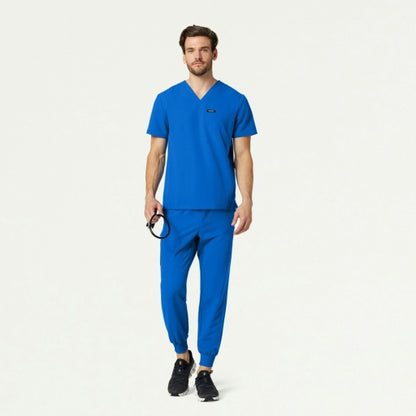 ULTRAlast M10002 Men's Platt 3-Pocket Scrub Top Royal Blue