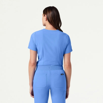 ULTRAlast W10013 Women's Rhena Slim 1-Pocket Scrub Top Ceil Blue