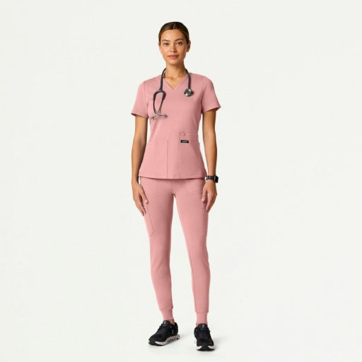ULTRAsoft W30014 Women's Kass Slim 4-Pocket Scrub Top Mauve
