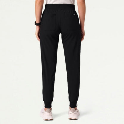 ULTRAlite W20037 Women's Silex 6-Pocket Slim Scrub Joggers Black