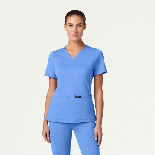 ULTRAsoft W30003 Women's Cesi Slim Scrub Top Ceil Blue