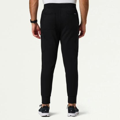 ULTRAsoft M40001 Men's Ollie Slim Cargo Scrub Joggers Black