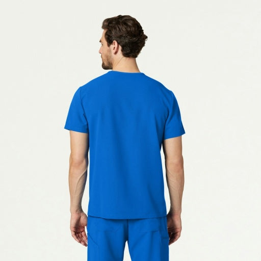 ULTRAlast M10002 Men's Platt 3-Pocket Scrub Top Royal Blue