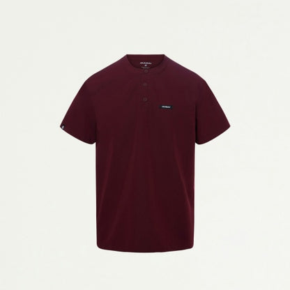 ULTRAlast M10003 Men's Reeve Henley Scrub Top Burgundy