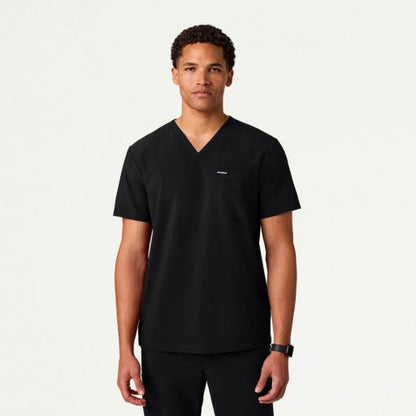 ULTRAlite M10025 Men's Holmes 1-Pocket Classic Scrub Top Black