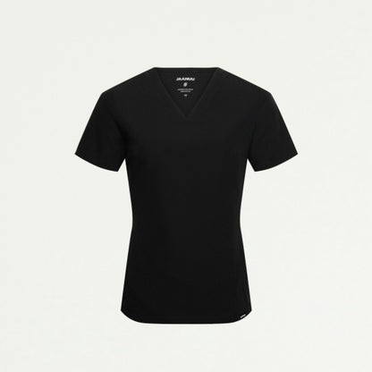 ULTRAlast W10009 Women's Carte Slim 2-Pocket Scrub Top Black