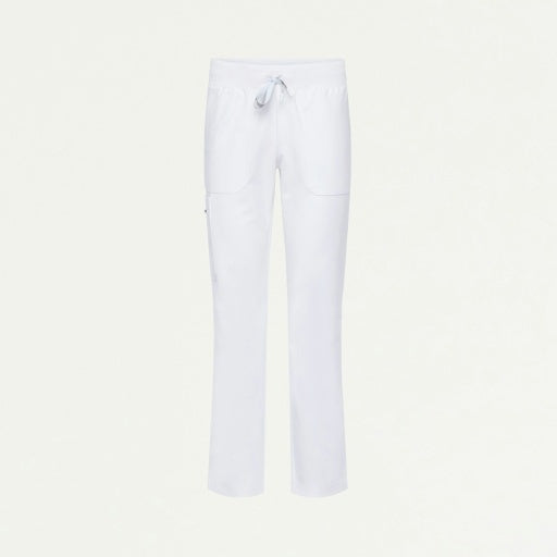 ULTRAlast W120001 Women's Xenos Cargo Knit Waist Scrub Pants White
