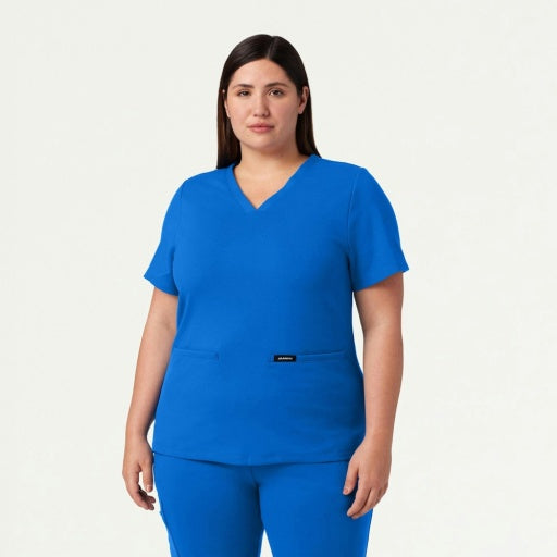 ULTRAsoft W30003 Women's Cesi Slim Scrub Top Royal Blue