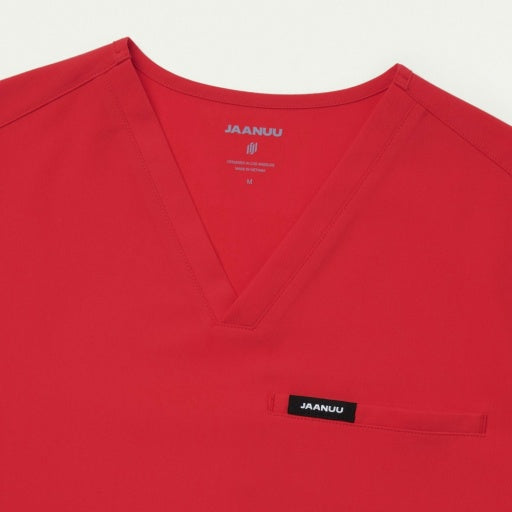 ULTRAlast M10002 Men's Platt 3-Pocket Scrub Top Brilliant Red