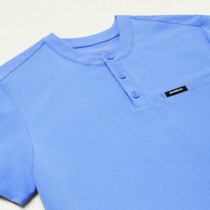 ULTRAlast M10003 Men's Reeve Henley Scrub Top Ceil Blue