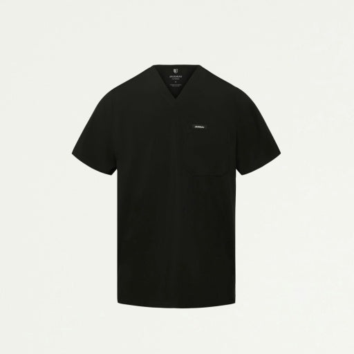 ULTRAlite M10025 Men's Holmes 1-Pocket Classic Scrub Top Black