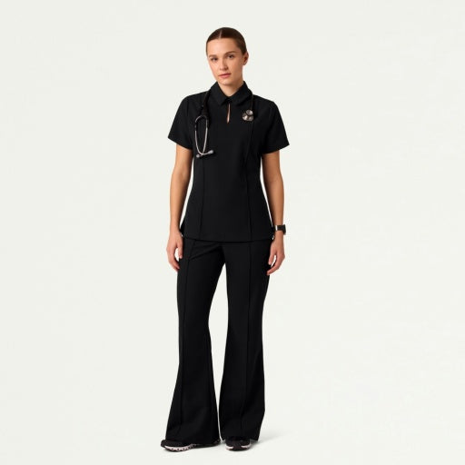 ULTRAlast W20033 Women's Kori Slim High-Waisted Scrub Pants Black
