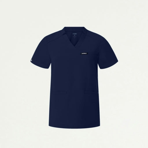 ULTRAlast W10002 Women's Helia Notched V-Neck Scrub Top Midnight Navy