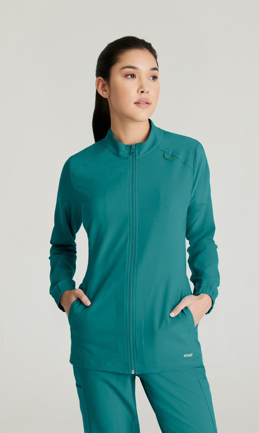 Grey's Anatomy Evolve GSSW886 Virtue Scrub Jacket Teal