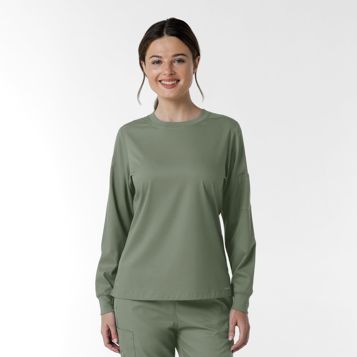 Boundless 6551 Women's Classic Long Sleeve Scrub Tee Sage