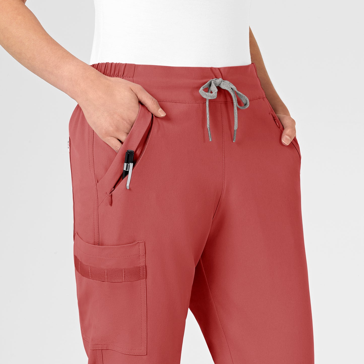 RENEW 5234 Jogger Scrub Pants Mineral Red Model Image Alternate | Wink