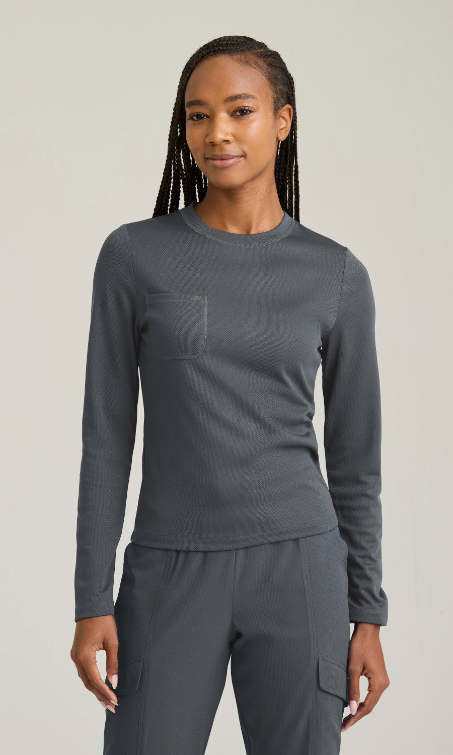 Skechers SKK805 Holly Underscrub Pewter - front