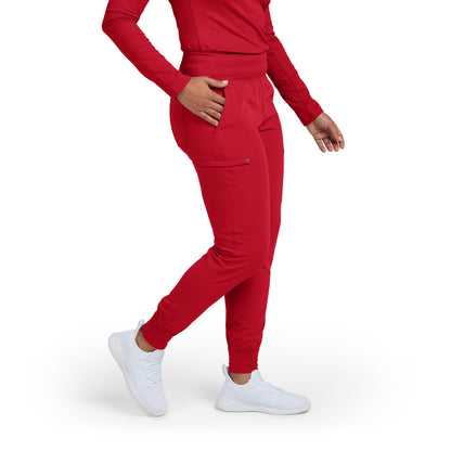 CRFT WB430 Women's Jogger Scrub Pants Racing Red Image