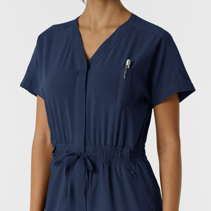 RENEW 3234 Cargo Jogger Scrub Jumpsuit Navy Model Image Alternate | Wink