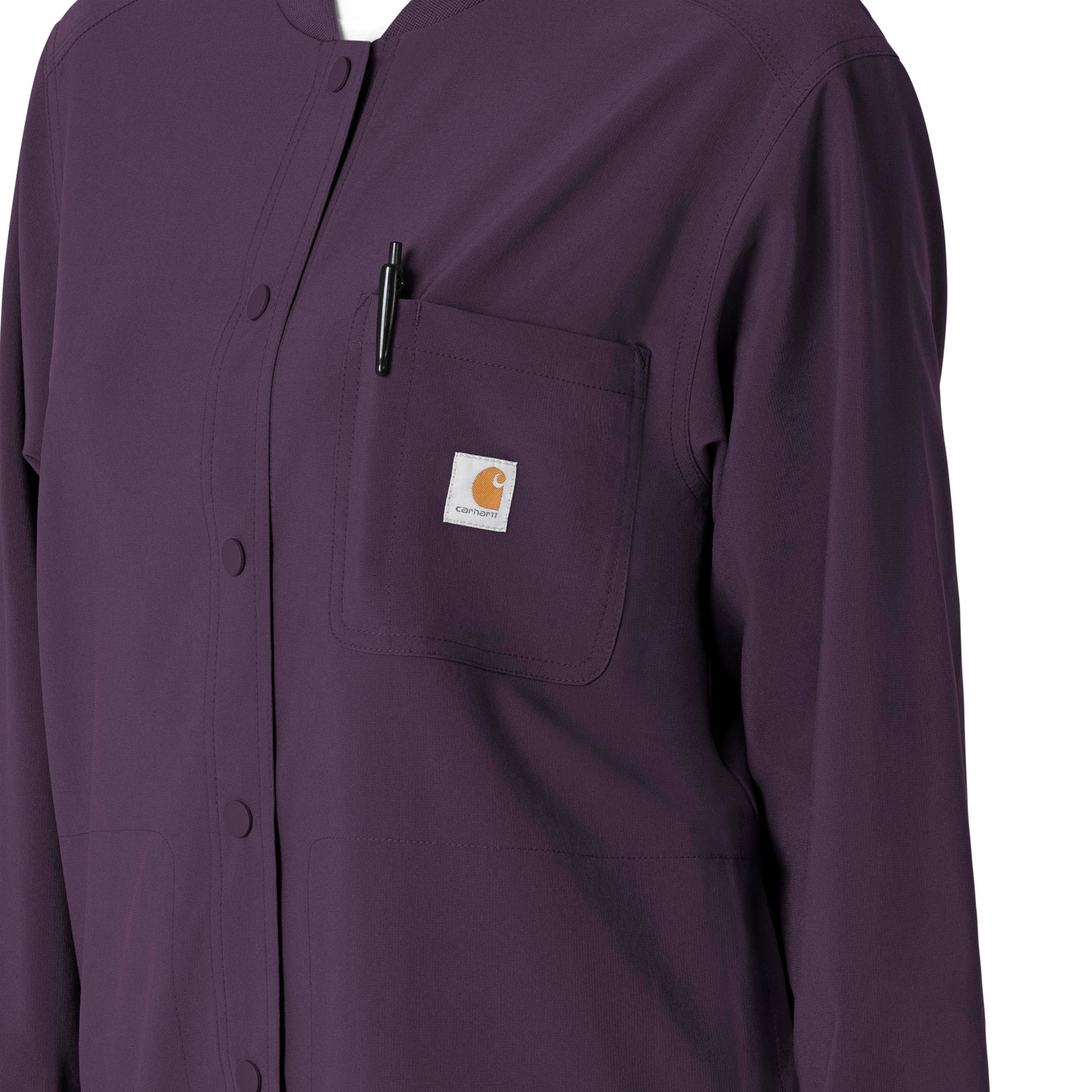 Force Cross-Flex C82210 Shirt Jacket Black Plum Model Image Alternate | Carhartt