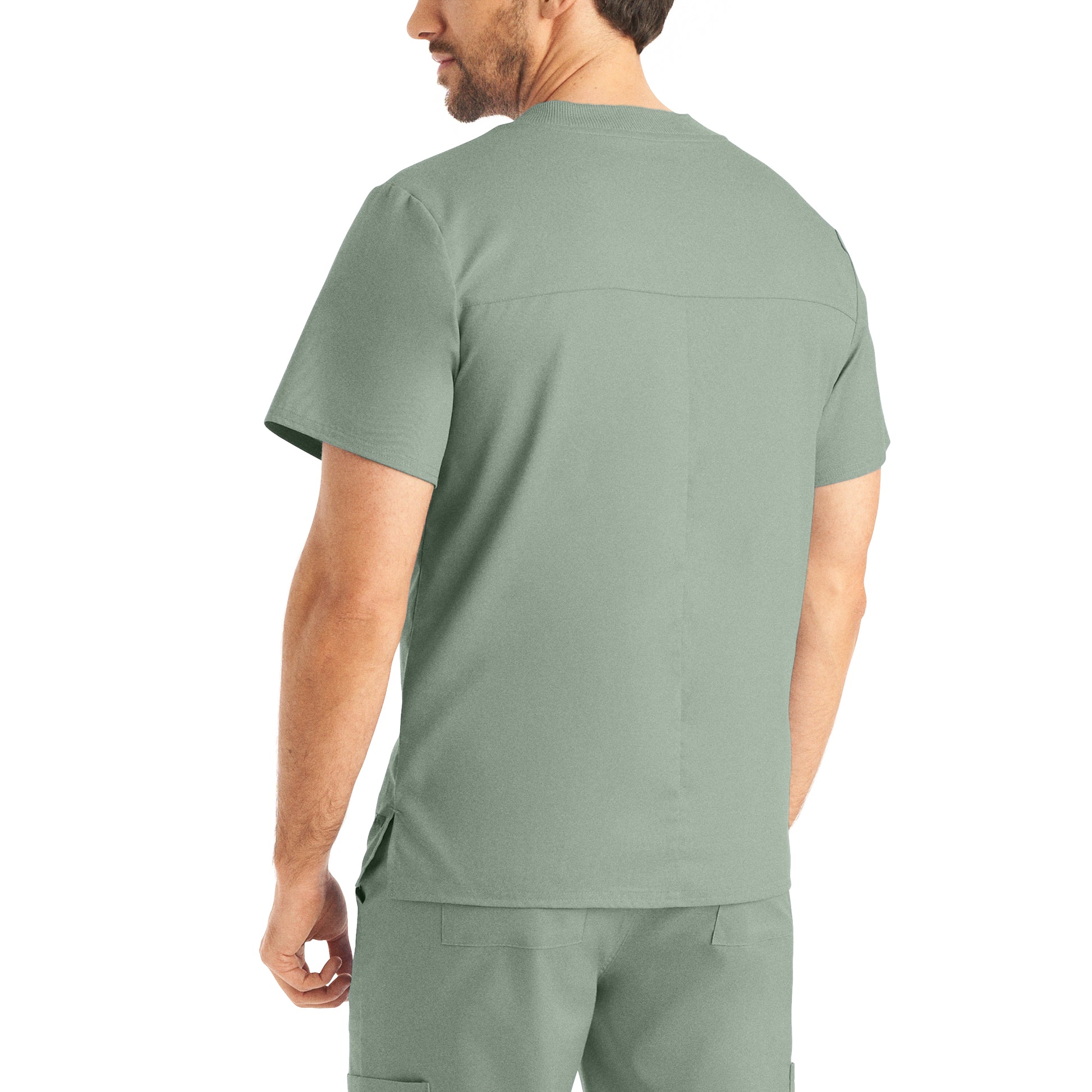 ProFlex LT108 Men's 2 Pocket V Neck Scrub Top Seagrass Image