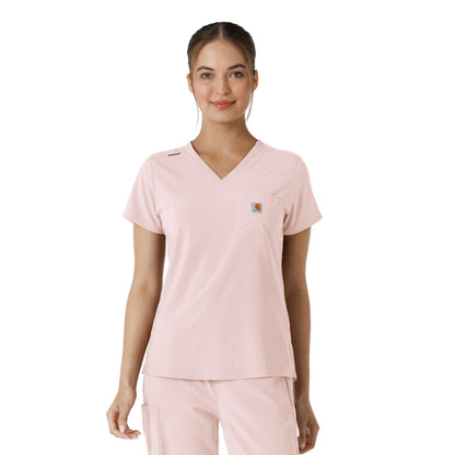 Force Cross-Flex C13410 Women's Tuck-In Scrub Top Soft Rose