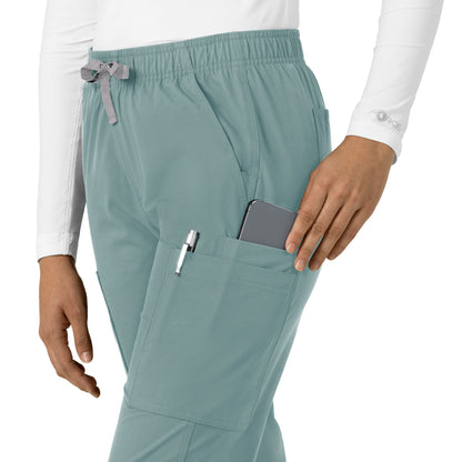 Force Essentials C51213 Straight Leg Scrub Pants Summer Blue Model Image Left Side | Carhartt