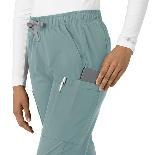 Force Essentials C51213 Straight Leg Scrub Pants Summer Blue Model Image Left Side | Carhartt