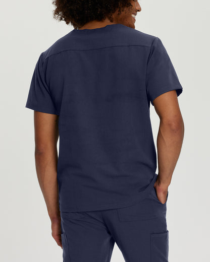 V-Tess 2206 Men's 2 Pocket V Neck Scrub Top Navy Image