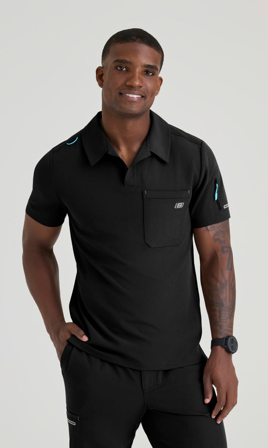 Skechers SKT305 Men's Merit Top in Black by Barco Model Image Front