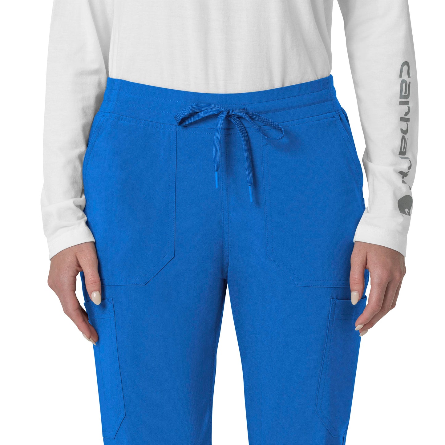 Force Cross-Flex C53110 Cargo Jogger Scrub Pants Royal Model Image Left Side | Carhartt