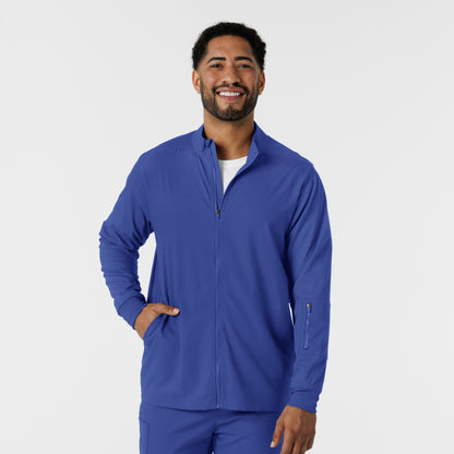 Boundless 8351 Men's Warm Up Scrub Jacket Galaxy Blue