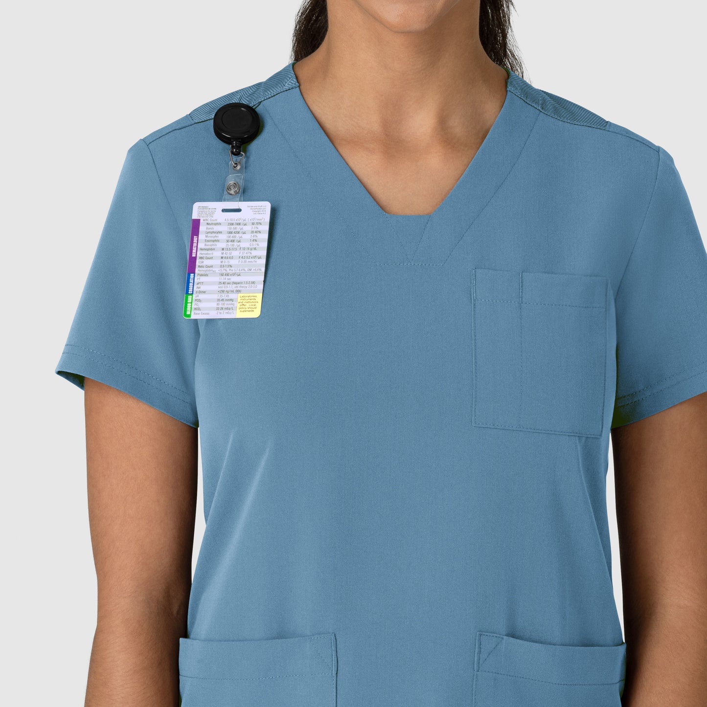Nova 6132 Women's Flex-n-Reach V-Neck Scrub Top Pacific Blue