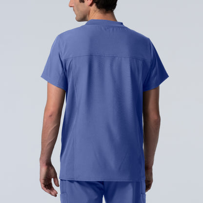 Forward LT111 Men's 2 Pocket V Neck Scrub Top Ceil Blue Image