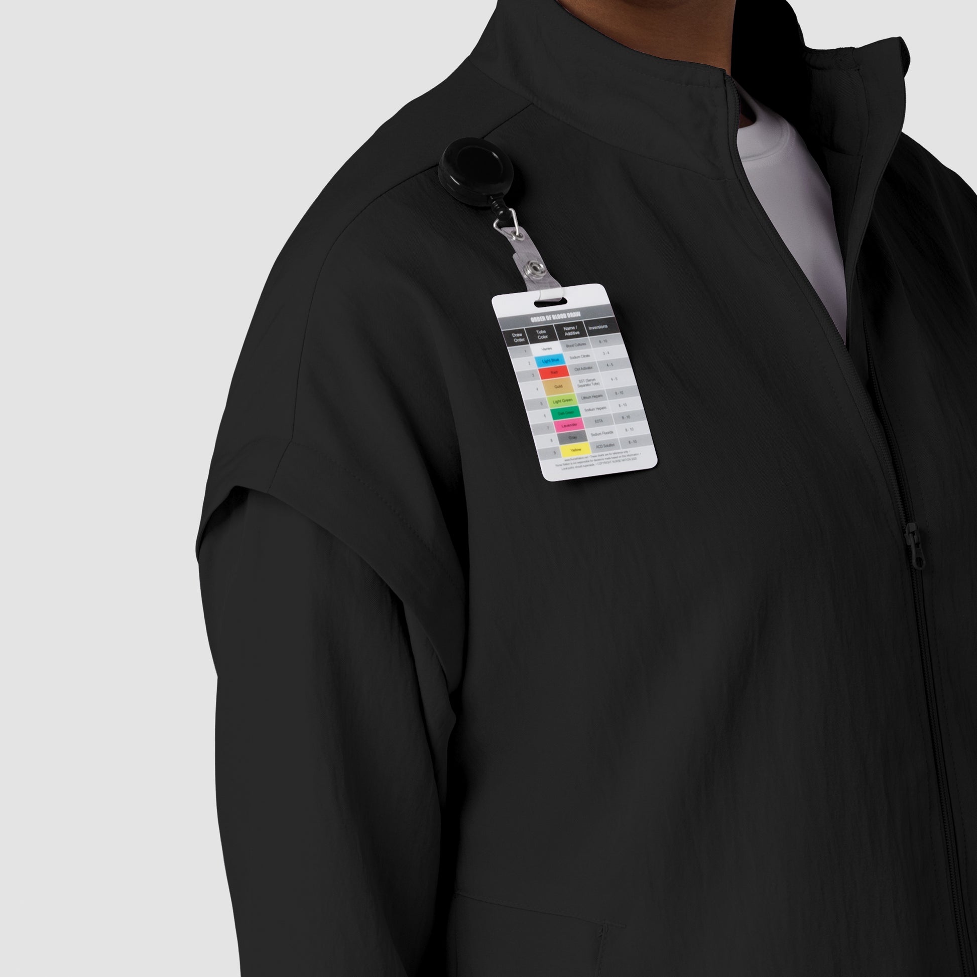 Layers 8014 BreezeBreaker Scrub Jacket Black Model Image Alternate | Wink